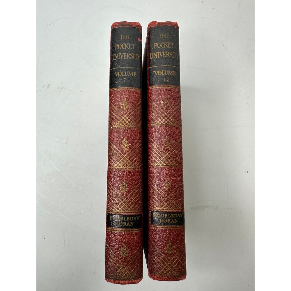 The Pocket University Fiction II Volume 7 & 12 Set 1927 Doubleday Doran Classic